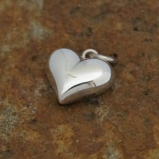 High Polished Small Heart Pendant, approx 10 mm