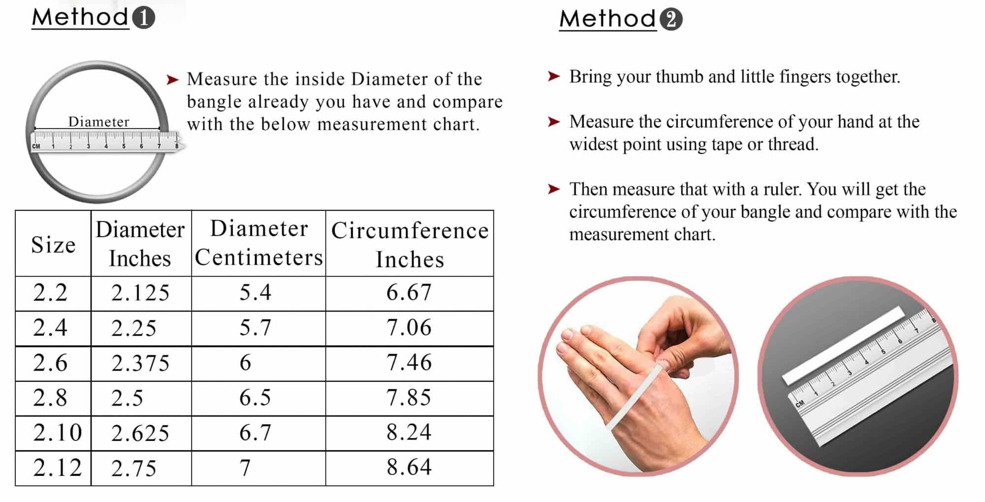 How To Measure For Bangle Size howtocx